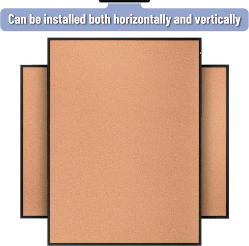 Mr. Pen Cork Board, 24”x36”, Black Framed Cork Bulletin Board for Walls, Push Pin Board, Vision Board.