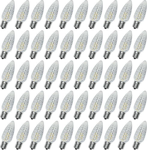 BORT 50 Pack C9 LED Replacement Light Bulb, C9 LED Bulbs for