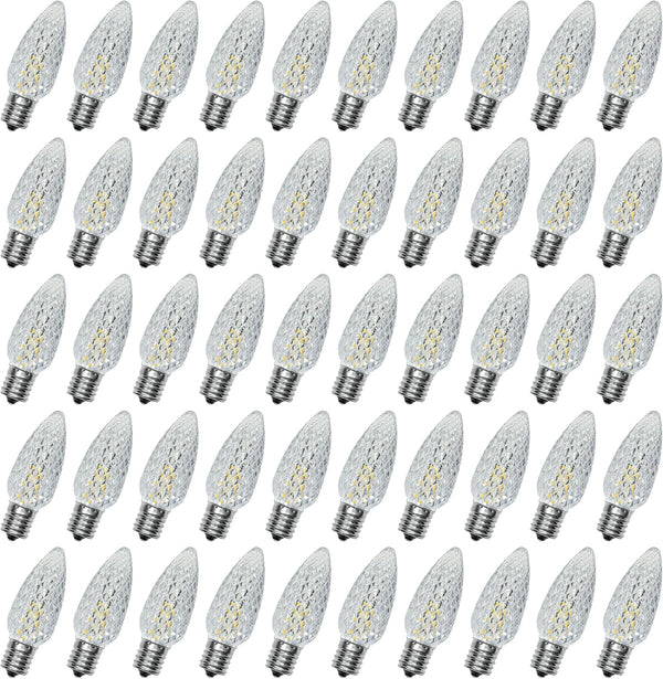 BORT 50 Pack C9 LED Replacement Light Bulb, C9 LED Bulbs for