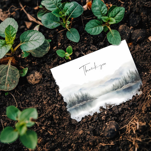 Thank You Cards Set of 20, 4x6 Inches Watercolor Nature Forest Cards with Envelopes for All Occasions