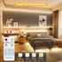 5V Remote,6.56ft Dimmable 3000K PAUTIX USB COB LED Strip Lights UL-Listed Dotless LED Lights with RF Warm White TV