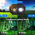 2 4 Pack) Flacchi Solar Lights Outdoor Waterproof - Lighting Modes Solar Powered Garden Yard Spot Lights for Outside