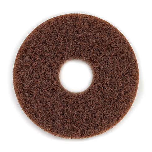Oreck Commercial 437049 Orbiter Brown Scrub Pad, 12 in. Diameter, Abrasive Pad