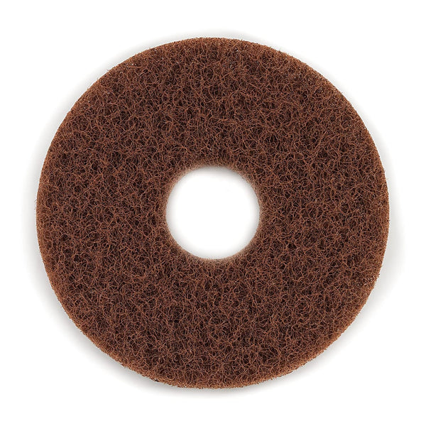 Oreck Commercial 437049 Orbiter Brown Scrub Pad, 12 in. Diameter, Abrasive Pad