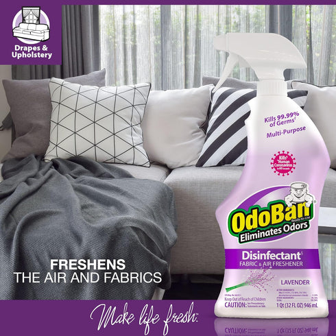 32 OdoBan Ready-to-Use Disinfectant and Odor Eliminator, Ounce Spray Bottle, Lavender Scent