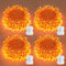 JMEXSUSS 4 Pack 50 LED Battery Operated String Lights Orange, Each 16.5ft