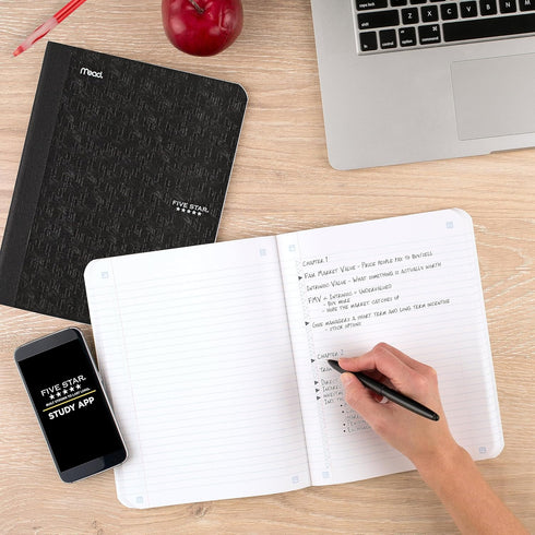 Five Star Composition Notebooks, 6 Pack, College Ruled, 9-3/4" x 7-1/2", 100 Sheets per Comp Book