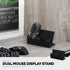 BRAINWAVZ Desktop Dual PC Mouse Stand Holder - Suitable for Gaming & Office Mice, Organize Your Work Space