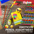 Emoticon Pencils - 72 Pack - Fun & Vibrant Writing Tools with Erasers, Assorted Emote Designs for Parties