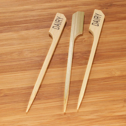 3.5" (8.9cm) 300 BambooMN Dairy Marker Bamboo Paddle Pick - - Units