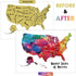 TRAVELISIMO Scratch Off Map of United States, 12x17 inch Map for Travel Tracking with 25 Unique Accessories
