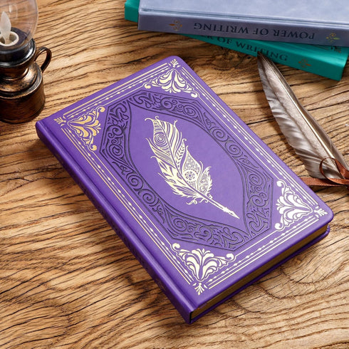 CAGIE Vintage Journal for Women, 320 Pages, Gold Edge Paper, A5 Hardcover, 5.7" x 8.3", Purple