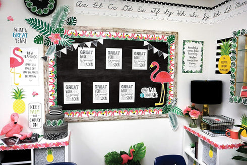 CTP Flamingos EZ Border Bulletin Board Border for Classroom, 48 ft per Package (Creative Teaching Press)