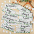 Zonon 48 Pieces Holiday Monthly Headliners Set, 12 Months of The Year Headers with Round Blank Confetti