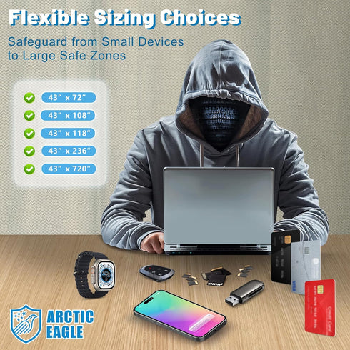 Faraday Fabric - Faraday Cloth for EMP Shield and Faraday Cage, 43" x 236"