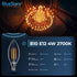 BlueStars 12-PACK B10 E12 LED Bulbs DIMMABLE 4W 2700K Warm White Light, 40W Equivalent, E12 Candelabra Base B10/B11 Bullet Shape 440 lumens for Ceiling Fan and Chandelier, Energy saving by BlueStars
