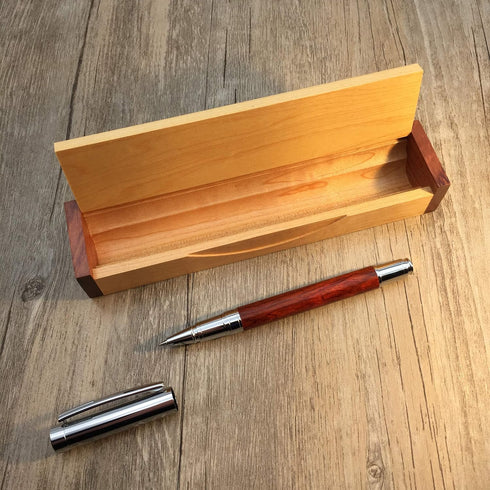 LACHIEVA LUX Classic Rosewood Rollerball Pen Set - Luxury Writing Tool for Men & Women