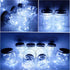 Solar Mason Jar Lid String Lights, 8 Pack 20 LED Fairy Firefly Lights with Hangers for Patio Garden Wedding Decor