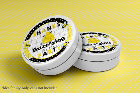 Bumble Bee Birthday Party Thank You Sticker Labels - 40 2" Party Circle Stickers by AmandaCreation for Party Favors,
