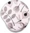 Ergonomic Mouse Pad with Wrist Support, Cute Mouse Pad for Office, Gaming, Comfortable Pain Relief (Off-White Leaf)