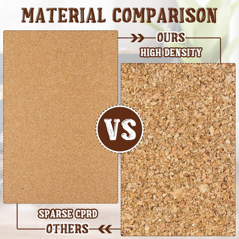 Ctosree 24 Pack Cork Board Tiles 12 x 12 Thick Self Adhesive Bulletin Board for Office School Home Decoration