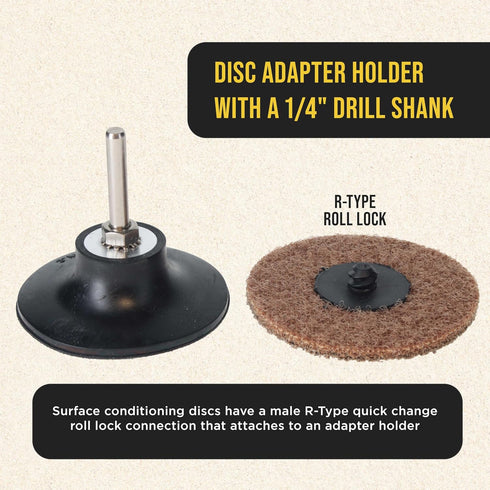 46-Piece 3" Pack 15 1/4" Dura-Gold Diameter Surface Conditioning Sanding Discs Variety - Each Coarse, Medium, Fine Grit