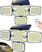 Solar Lights Outdoor 336 LED, Motion Sensor Security Wall Light with Remote,