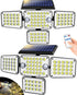 Solar Lights Outdoor 336 LED, Motion Sensor Security Wall Light with Remote,
