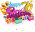 Liif Happy 70th Birthday Pop Up Card, Glitter 70 Birthday Card for Women, Men, with Message Note & Envelope