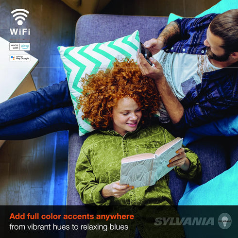 6.5ft, 1 Pack (75705) SYLVANIA Wifi LED Smart Strip Light Expansion Kit, Indoor, Full Color & Adjustable White