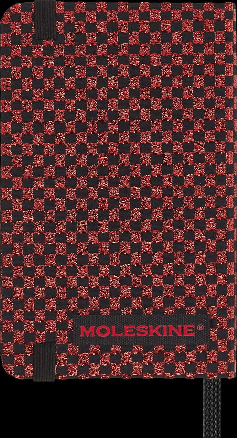 Moleskine Limited Edition Notebook, Holiday Shine Box, Extra Small, Metallic Red, Hard Cover