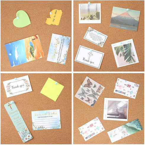 Ctosree 24 Pack Cork Board Tiles 12 x 12 Thick Self Adhesive Bulletin Board for Office School Home Decoration