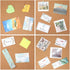 Ctosree 24 Pack Cork Board Tiles 12 x 12 Thick Self Adhesive Bulletin Board for Office School Home Decoration