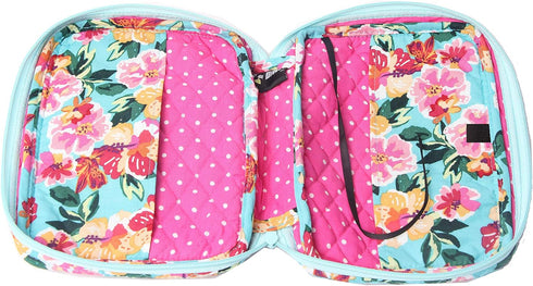 DIWI Super Giant Bible Cover - Extra Large Quilted Cotton Book Case 11.25 X 8.25 X 2.75 Inches (XL C1 Pink Garden)