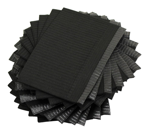 Adenna Dental Bibs/Lap Cloths BIB740BK - Disposable, Black, Case of 500