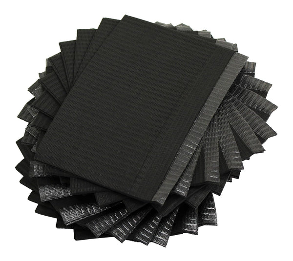 Adenna Dental Bibs/Lap Cloths BIB740BK - Disposable, Black, Case of 500