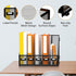 DALTACK Desk Organizers, Magazine Binder Folder Holder with 5 Vertical Compartments for Office Home School