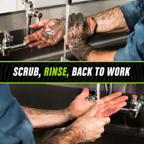Grip Clean - Waterless Hand Cleaner for Auto Mechanics - Heavy Duty Pumice Soap & Fingernail Brush, Industrial Strength