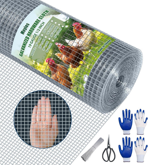 Hardware Cloth 1/2 Inch 16 in x 50 ft 19 Gauge, Hot