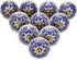 Knobs for Cabinets and Drawers, Assorted Hand Painted Door Pull Handles for Dresser Kitchen Wardrobes, Navy Blue, Pack