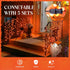 Lights(23 Feet,100 Count)-Incandescent woohaha Outdoor Halloween Orange Christmas Lights with Black Wire,Mini Orange