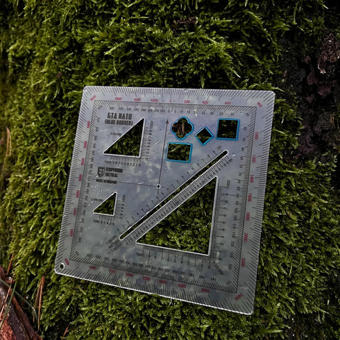 ECOPYBOOK TACTICAL 125x125mm, Ecopybook Flexible GTA NATO Army Protractor, Square Map Military Protractor for Land