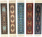 Set of 5 Colorful Rug Bookmarks, Miniature Oriental Style Design, Novelty Office Accessories for Reading