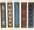 Set of 5 Colorful Rug Bookmarks, Miniature Oriental Style Design, Novelty Office Accessories for Reading