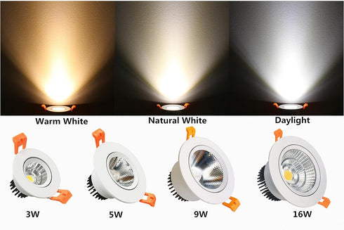 2inch Dimmable 3W 4000K-4500K, CRI80, 25W 220LM Bulbs (4 Pack) LightingWill LED Downlight, COB Recessed Ceiling Light