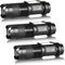 ULTRAFIRE 3 Pack Mini Flashlights, Focus Adjustable SK68 Tactical LED Flashlight, 300 Lumens