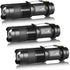 ULTRAFIRE 3 Pack Mini Flashlights, Focus Adjustable SK68 Tactical LED Flashlight, 300 Lumens