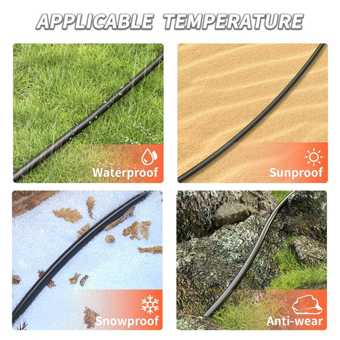 25FT 12 2 12 Energeaster Gauge Wire Conductor Electrical Wire, AWG Pure Copper Black Flexible Stranded PVC Cord