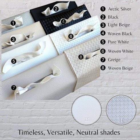 Countertop Hiranos Bazaar Hand Towel Box Cover Elegant PU Leather Holder Dispenser, for Kleenex Disposable Paper