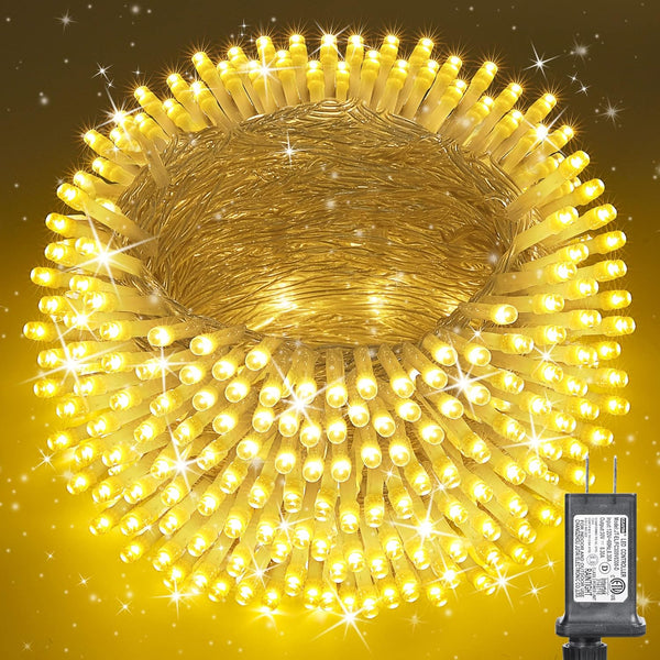 175Ft Christmas Lights Outdoor, 500 LED Christmas String Lights with 8 Modes,